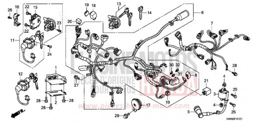 WIRE HARNESS (WW125EX2C/EX2D/EX2E/D) WW125D de 2013